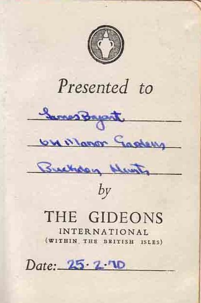 An example of my handwriting, 1970