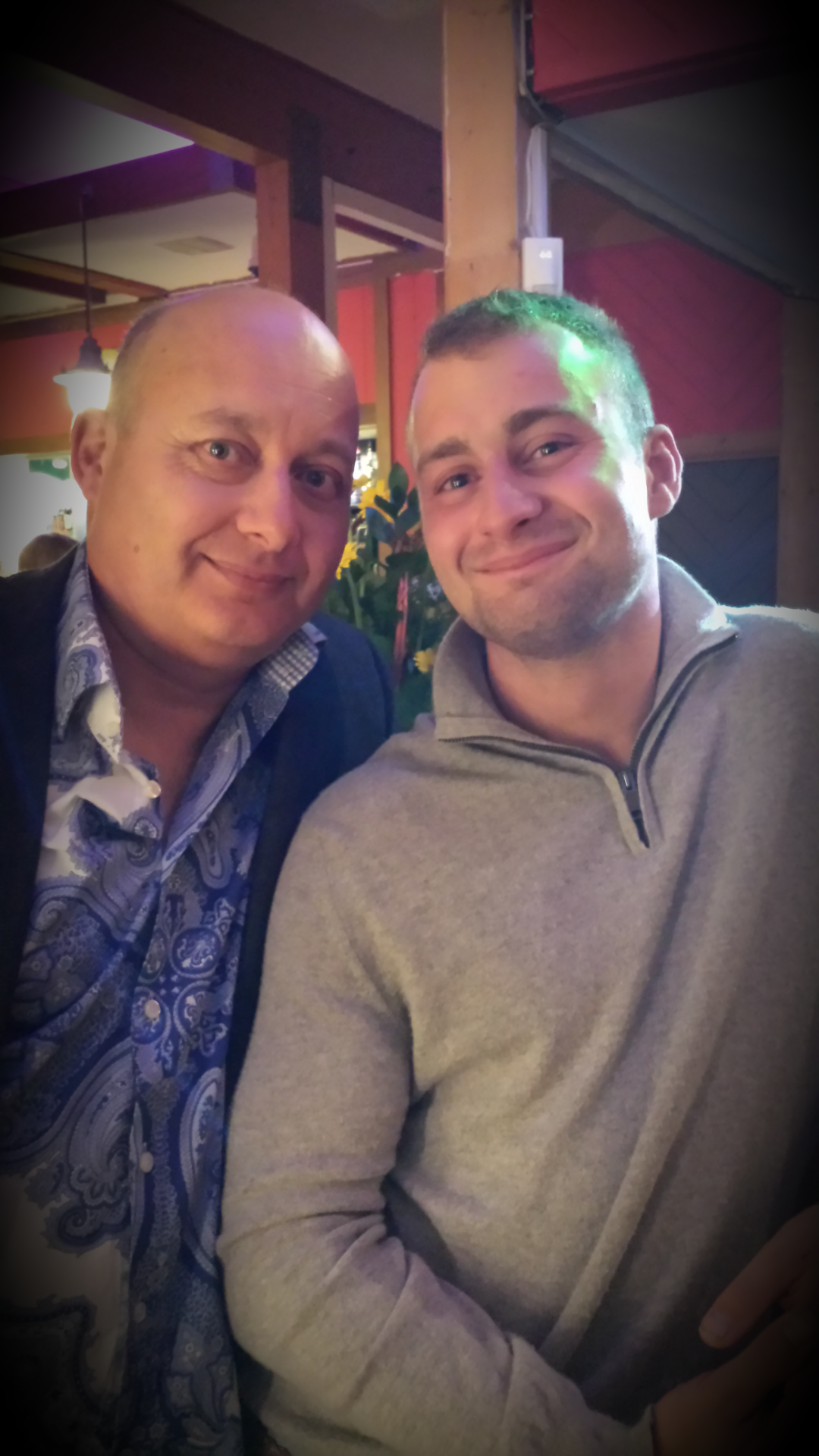 Lloyd and me at Adam and Hannah's wedding reception, 13-6-13