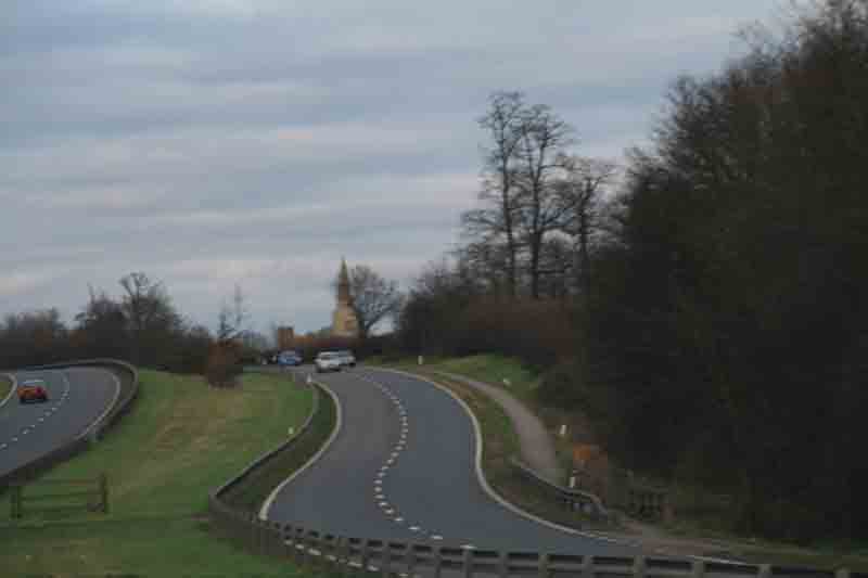 Approach to Buckden from the south, Church  & Towers just visible