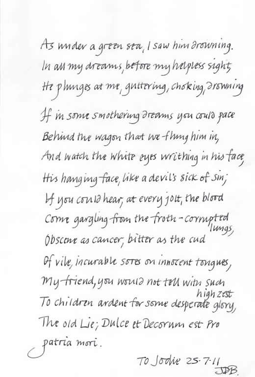 Poem by Wilfred Owen