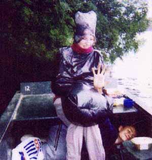 Jen & Lloyd mucking about while fishing